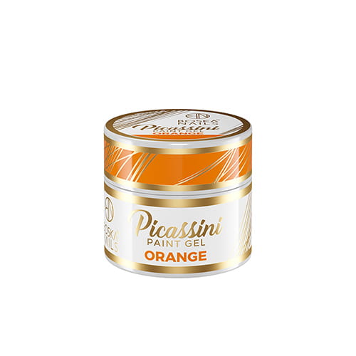 Picassini Paint Gel Orange do zdobień - pomarańczowy 5 ml