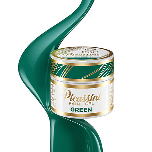 Picassini Paint Gel Green do zdobień - zielony 5 ml
