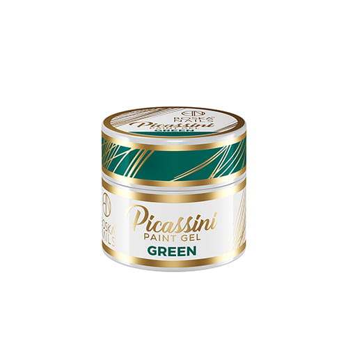 Picassini Paint Gel Green do zdobień - zielony 5 ml