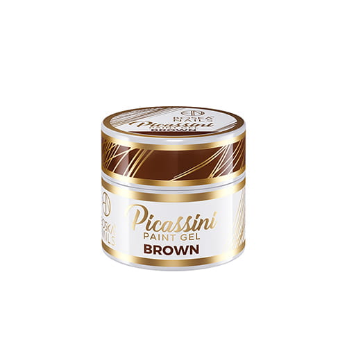 Picassini Paint Gel Blue Brown do zdobień - brąz 5 ml