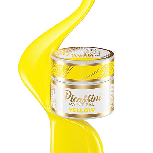 Picassini Paint Gel Yellow do zdobień - żółty 5 ml