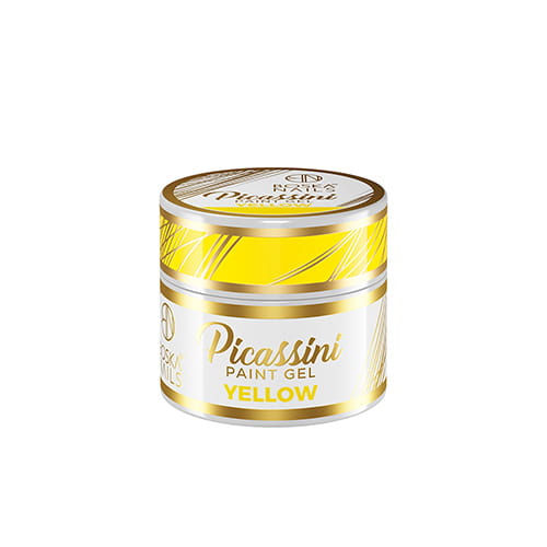 Picassini Paint Gel Yellow do zdobień - żółty 5 ml