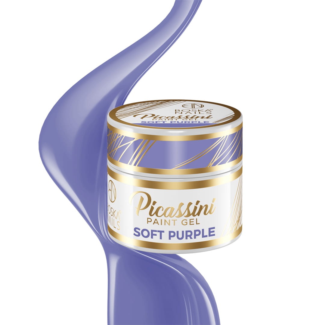 Picassini Paint Gel Soft Purple do zdobień - fioletowy pastelowy 5 ml