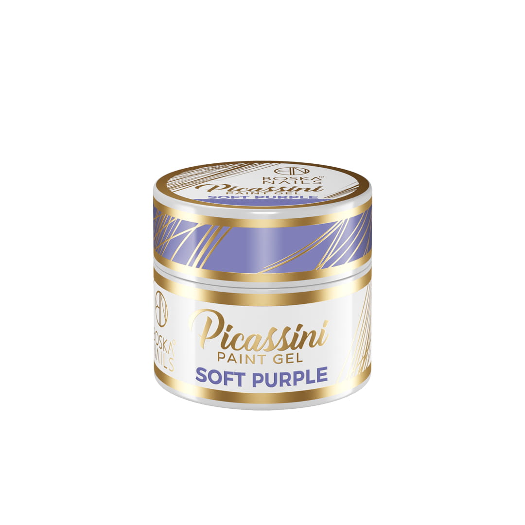 Picassini Paint Gel Soft Purple do zdobień - fioletowy pastelowy 5 ml