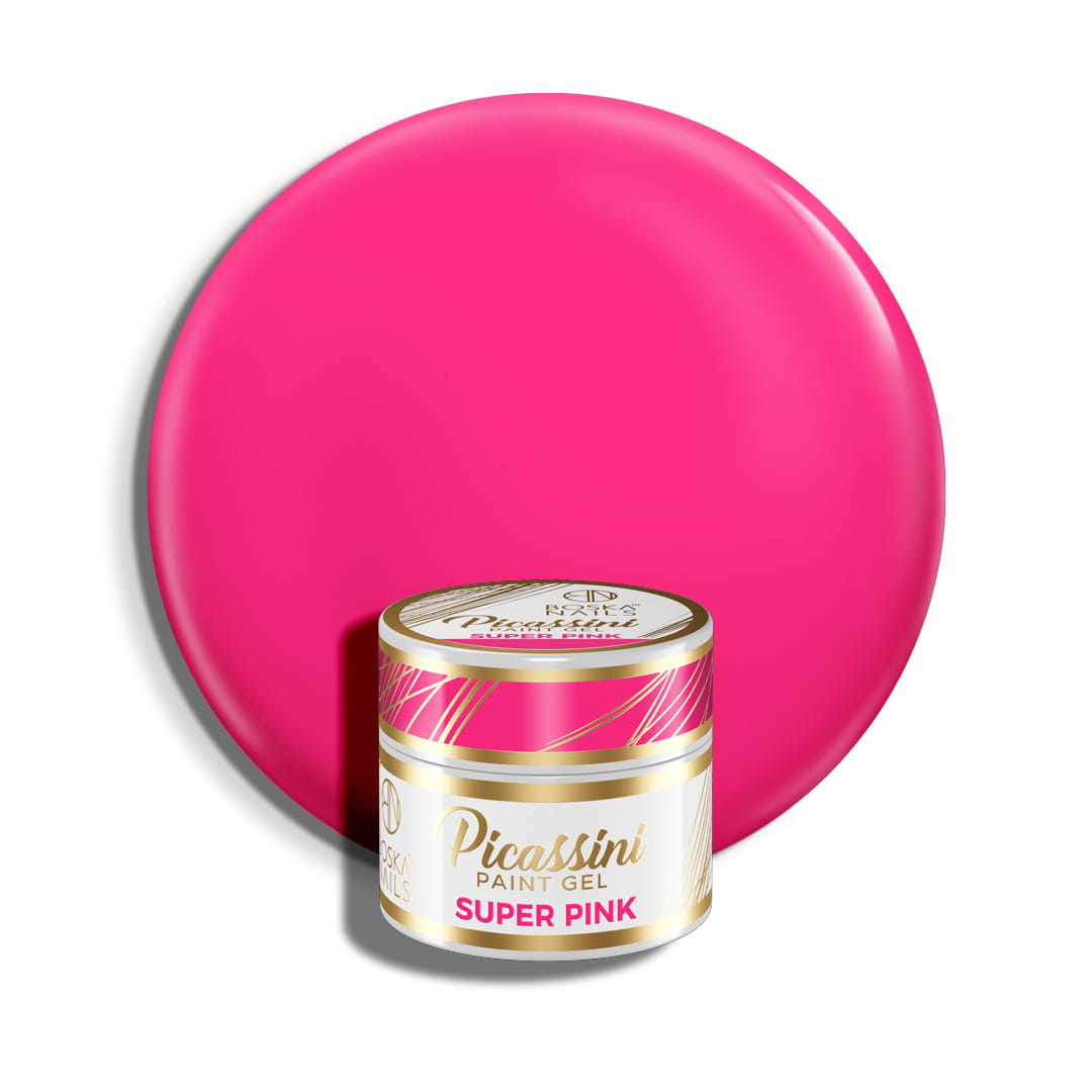 Picassini Paint Gel Super Pink do zdobień - neonowy róż 5 ml