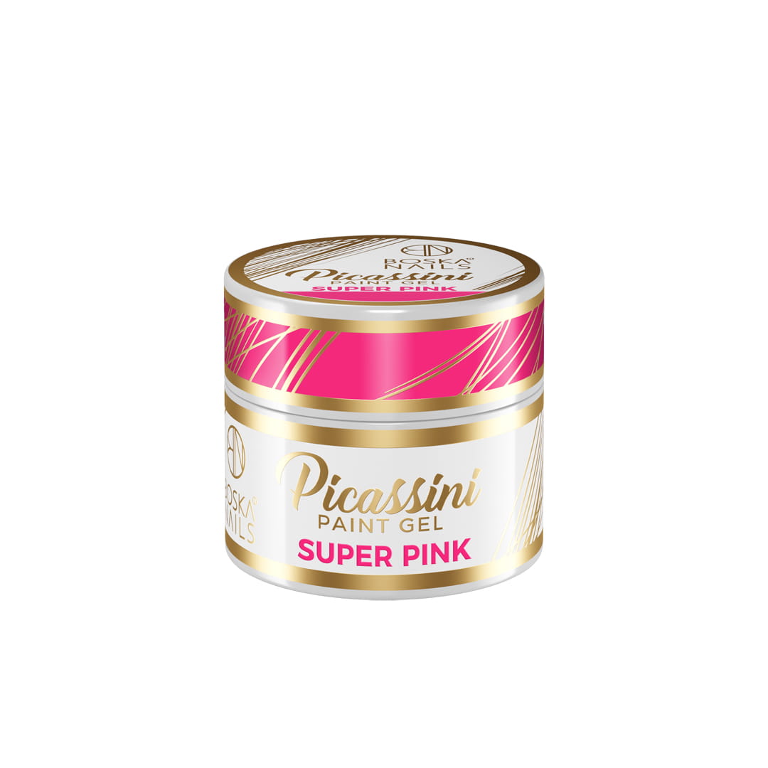 Picassini Paint Gel Super Pink do zdobień - neonowy róż 5 ml