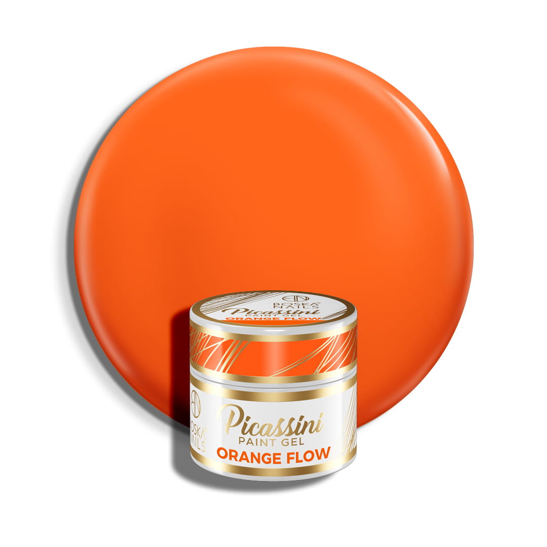 Picassini Paint Gel Orange Flow do zdobień - neonowy pomarańcz 5 ml