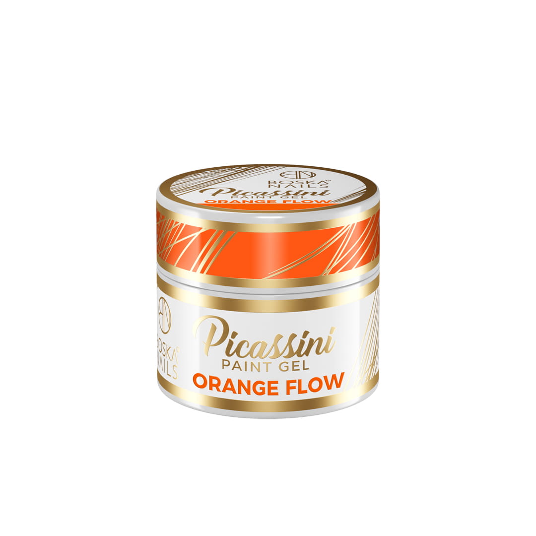 Picassini Paint Gel Orange Flow do zdobień - neonowy pomarańcz 5 ml