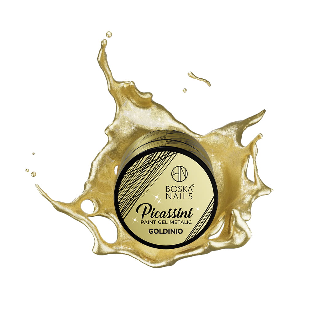 Picassini Metalic Paint Gel Goldinio Boska Nails 5 ml
