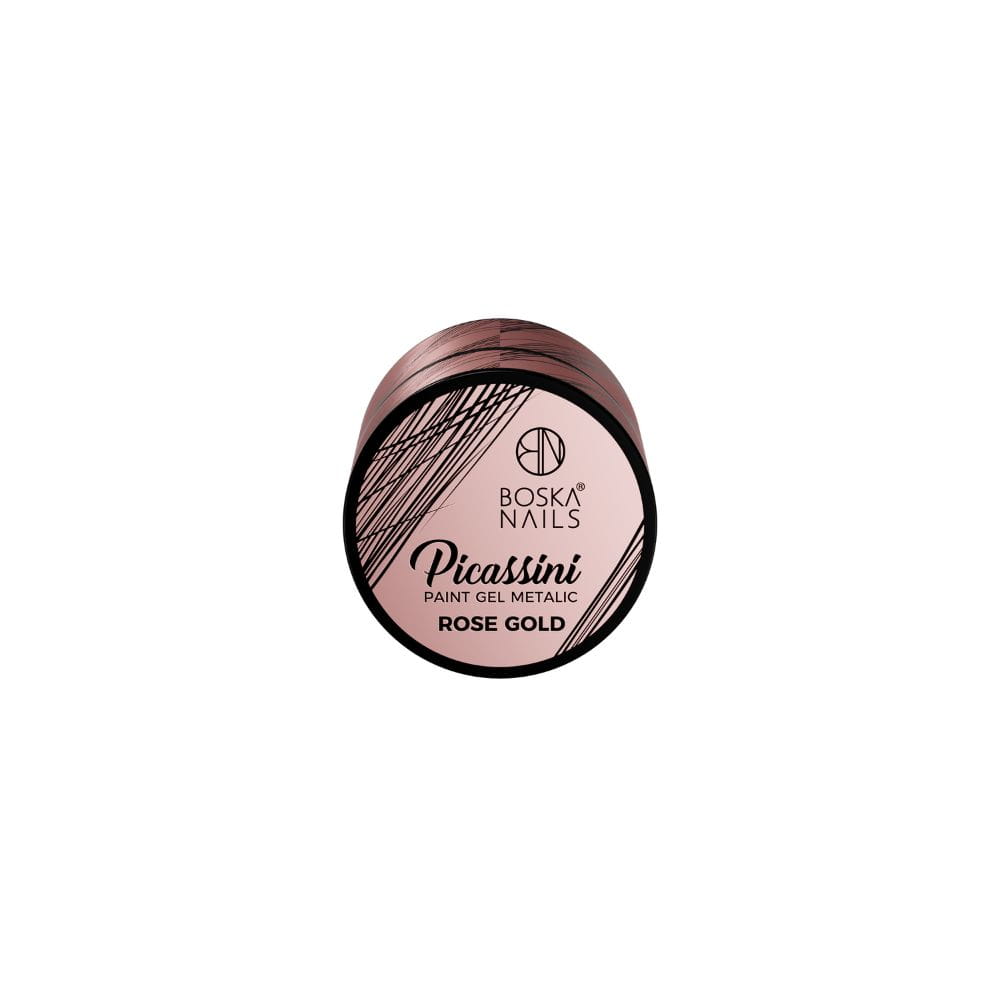 Picassini Metalic Paint Gel Rose Gold Boska Nails 5 ml