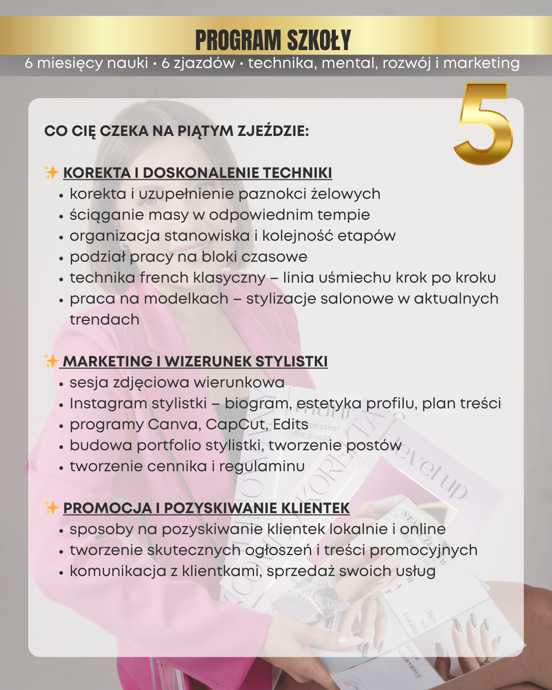 OD ZERA DO MASTERA 6-cio miesięczna szkoła Stylizacji Paznokci 1 zjazd