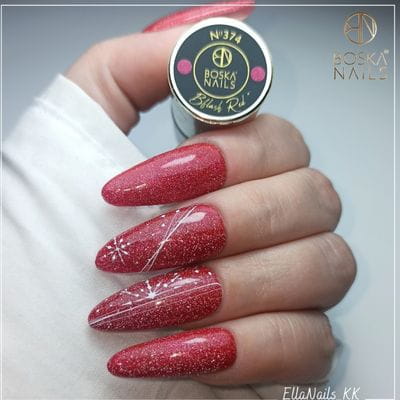 BOSKA NAILS Lakier hybrydowy 374 Bflash Red