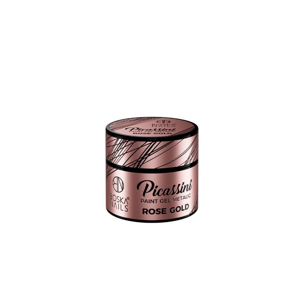 Picassini Metalic Paint Gel Rose Gold Boska Nails 5 ml