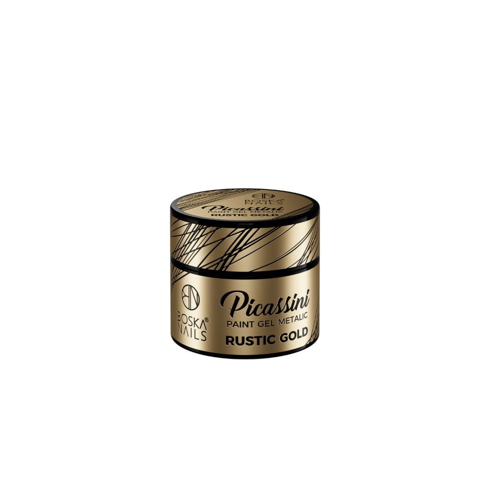 Picassini Metalic Paint Gel Rustic Gold Boska Nails 5 ml