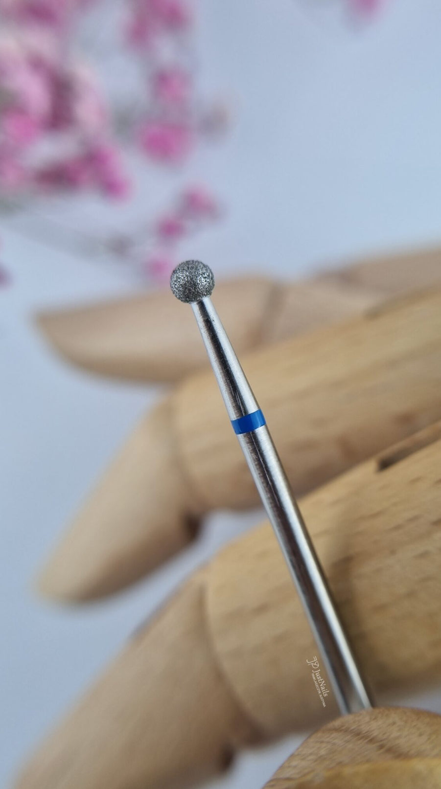 GOOD MANI Frez diamentowy Kulka niebieska średnia F119