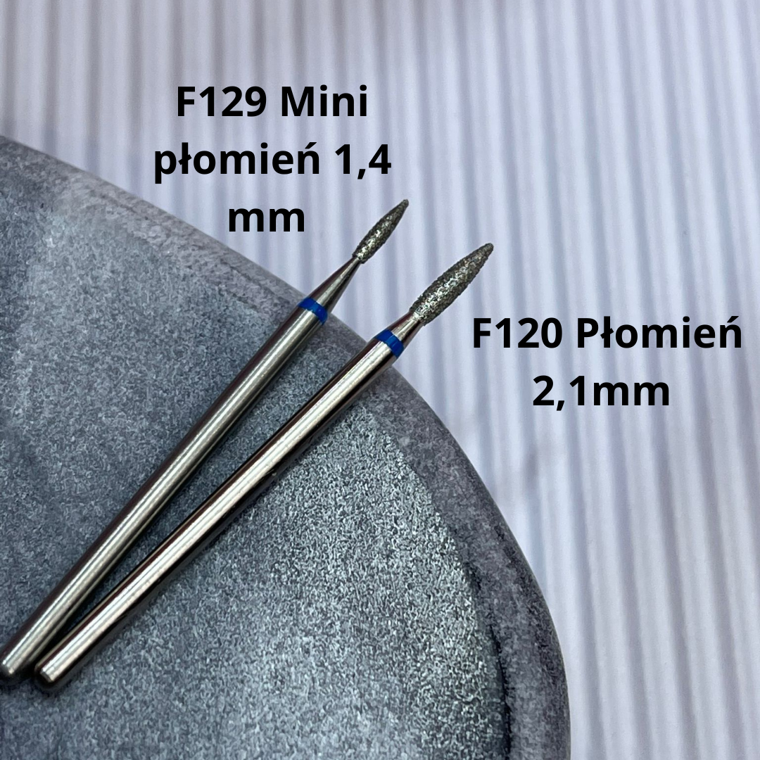 GOOD MANI Frez diementowy Mini Płomień niebieski F129