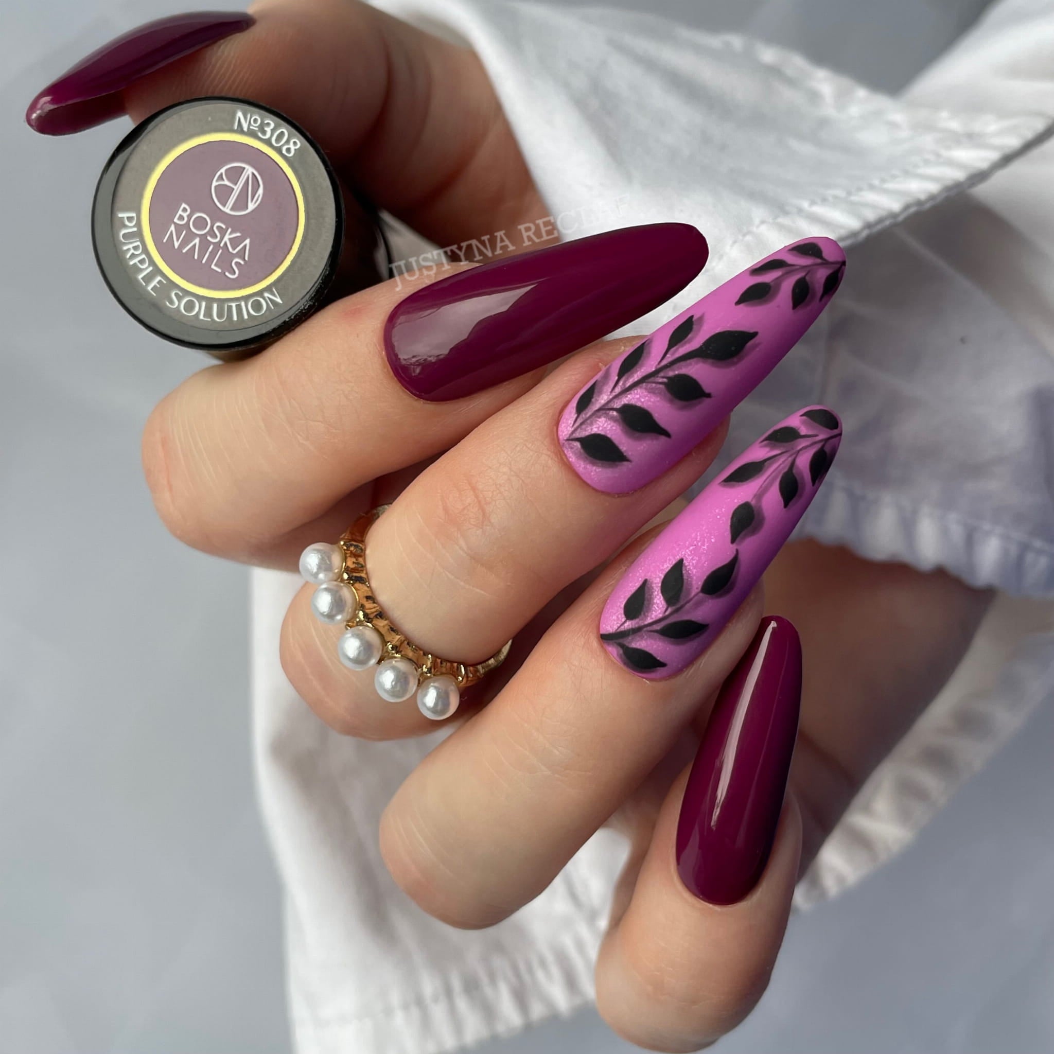 BOSKA NAILS Lakier hybrydowy 308 Purple Solution