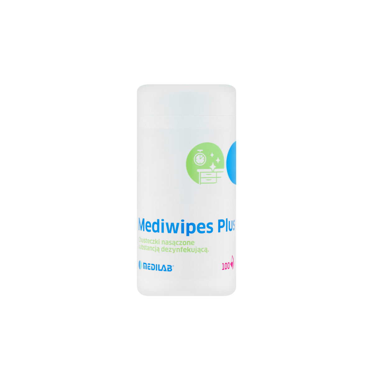 MEDI-LAB MEDIWIPES PLUS Alkoholowe chusteczki - TUBA (100szt)