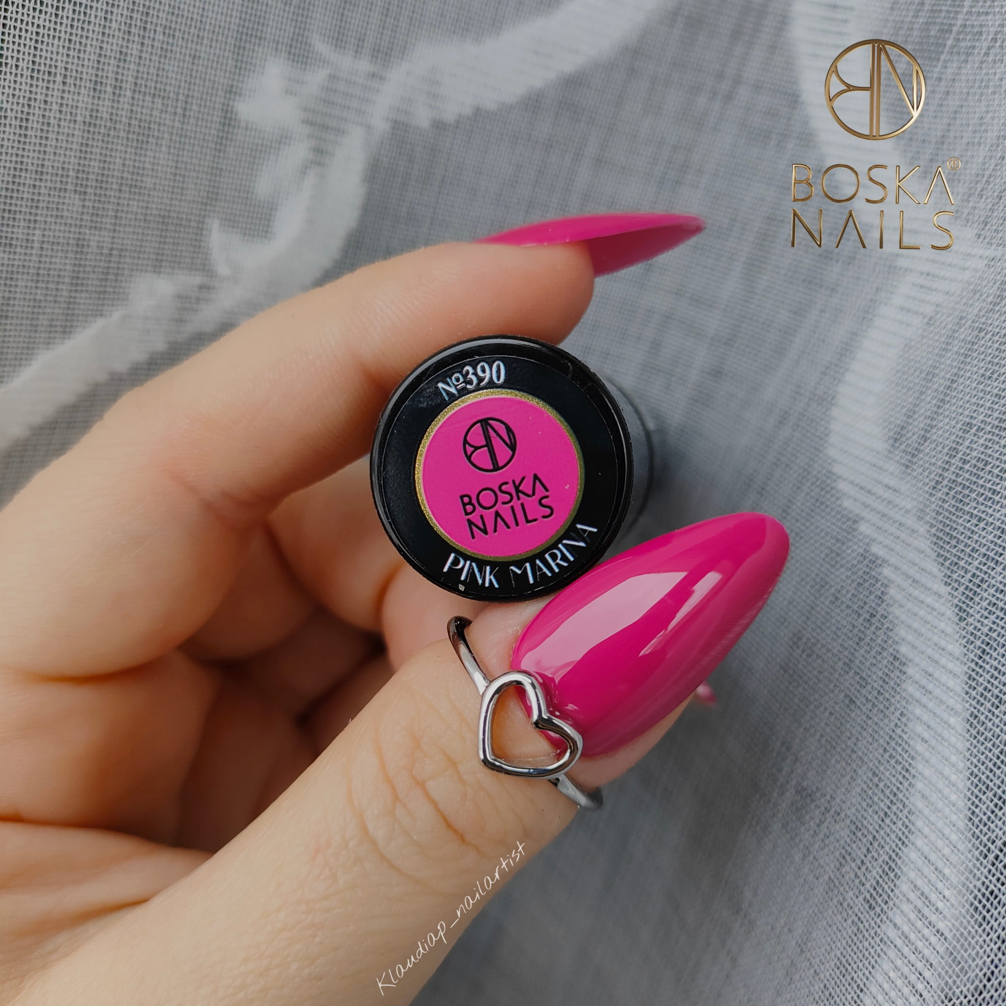 BOSKA NAILS Lakier hybrydowy 390 Pink Marina