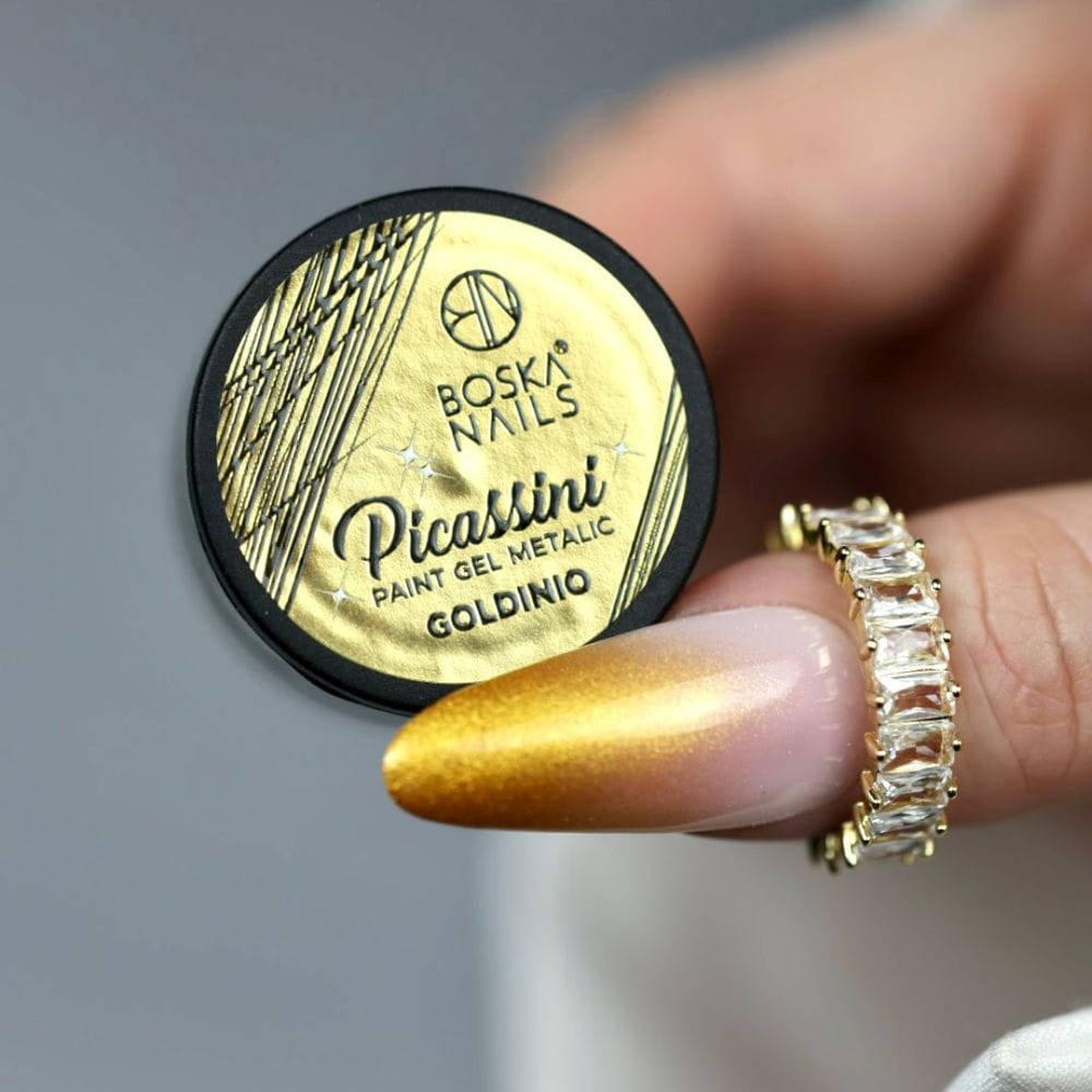 Picassini Metalic Paint Gel Goldinio Boska Nails 5 ml