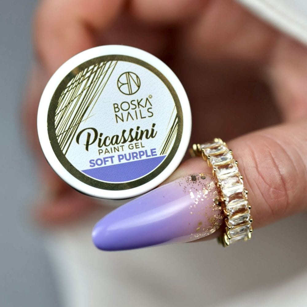 Picassini Paint Gel Soft Purple do zdobień - fioletowy pastelowy 5 ml