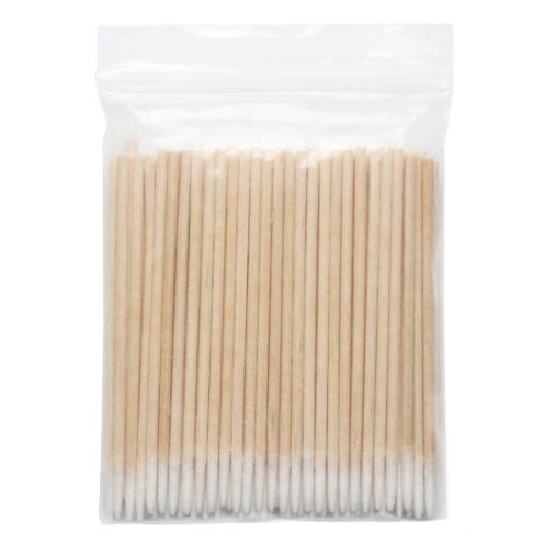 Drewniane patyczki kosmetyczne z bawełną - 100 sztuk
